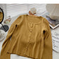 Long sleeve Pullover small square neck sweater  6636