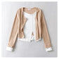Spice Girl contrast stitched fake two-piece sweater  7176