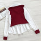 Women's sense of foreign style fake two-piece shirt design  6240