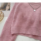 Vintage design chain round neck Pullover long sleeve Sequin Knitted Top  6010