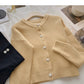 Pull vintage en maille à col rond et boutonnage simple 6174