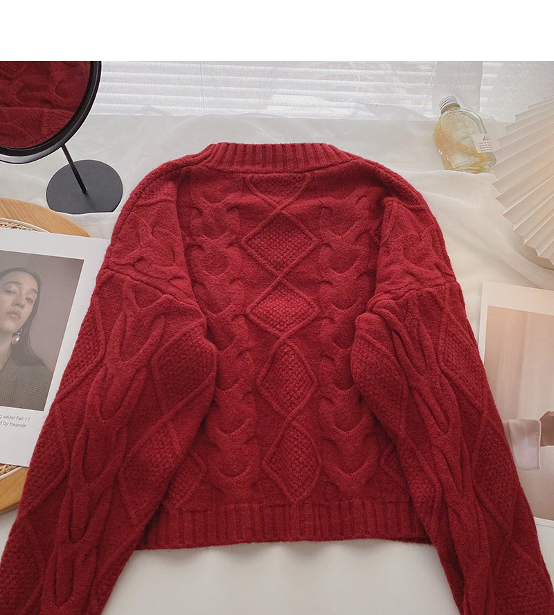 New Korean slim short loose long sleeve top  6150