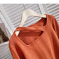 Hohler Pullover mit Rundhalsausschnitt in kleinem Design 6629