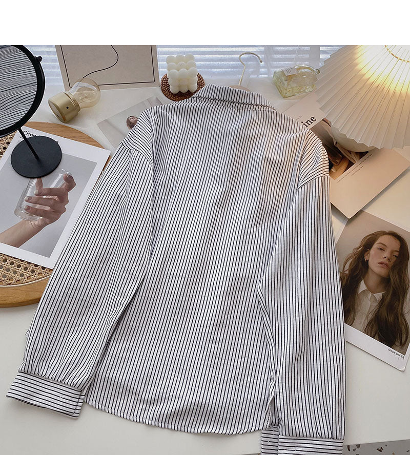 Fashion shirt stitching knitted vest fake two-piece top design  6327