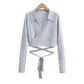 Design sense: the hot girl with exposed navel wears a solid color sweater  7480