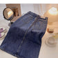 A-line skirt with new Korean side split design  5719