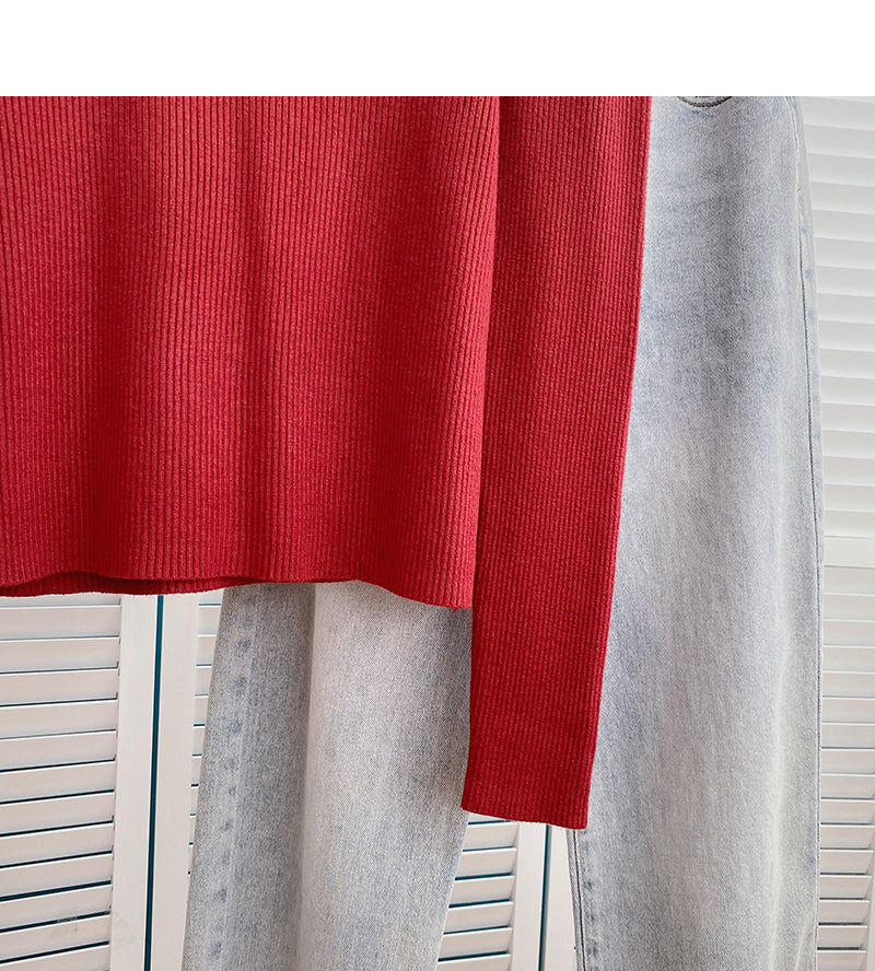 Nail bead hollowed out crew neck Vintage sweater  6468