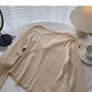 Pullover lässig dünn Langarm Temperament kurzes Design Top 6536