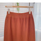 Korean casual solid color simple high waist split A-line skirt  5801