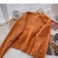 Korean minority sweet lace edge single breasted long sleeved top  5990