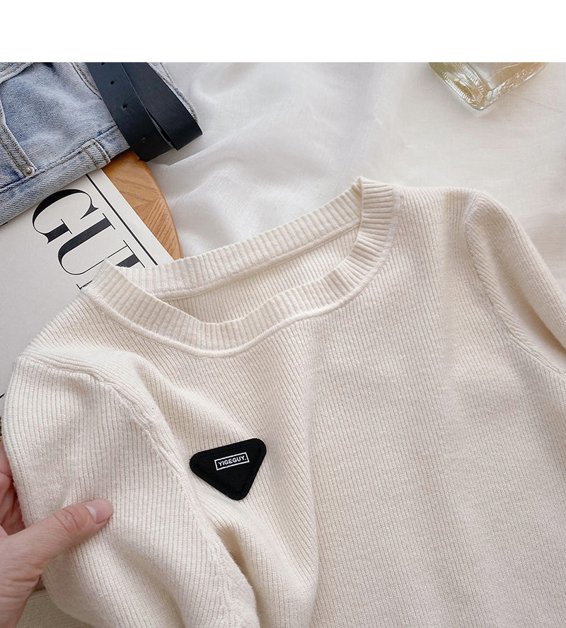 Vielseitiges, schlichtes, kurzes Pullover Top 6620