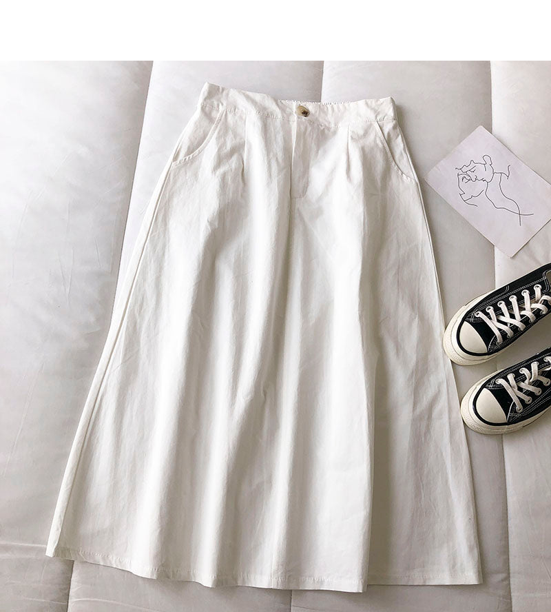 New Korean version of Hong Kong style casual casual skirt  5690