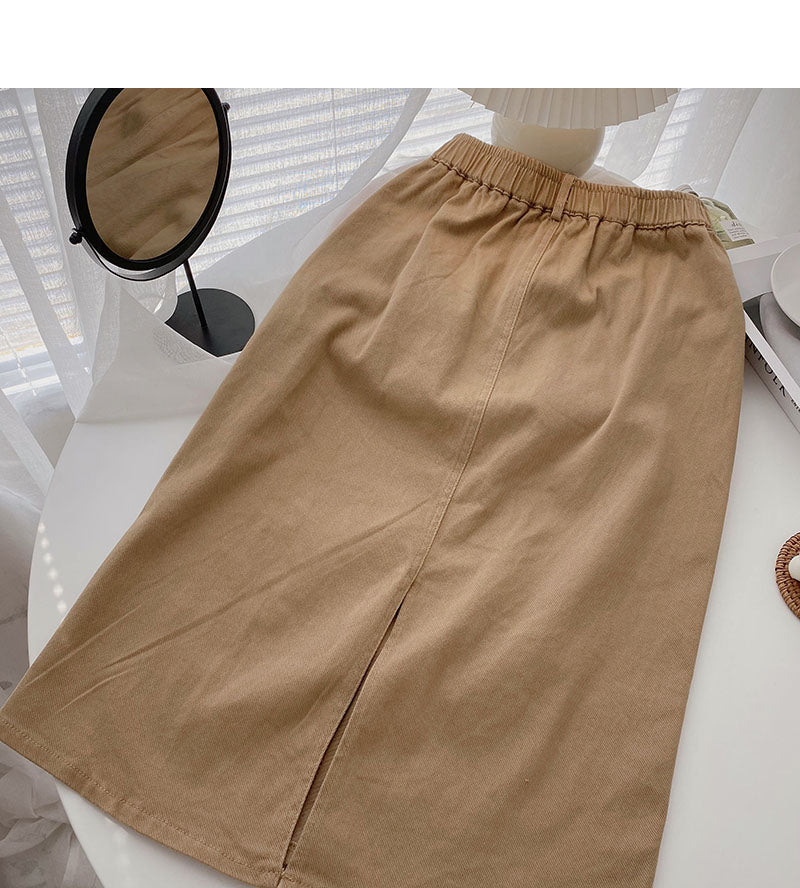 Korean minority design split one-step skirt, fashionable and thin skirt  5708