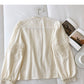 Heavy duty hook design loose French Long Sleeve Shirt  6254
