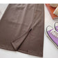 Retro split mid length slim A-line skirt  5703