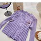 Thin long sleeve V-neck knit cardigan  6525
