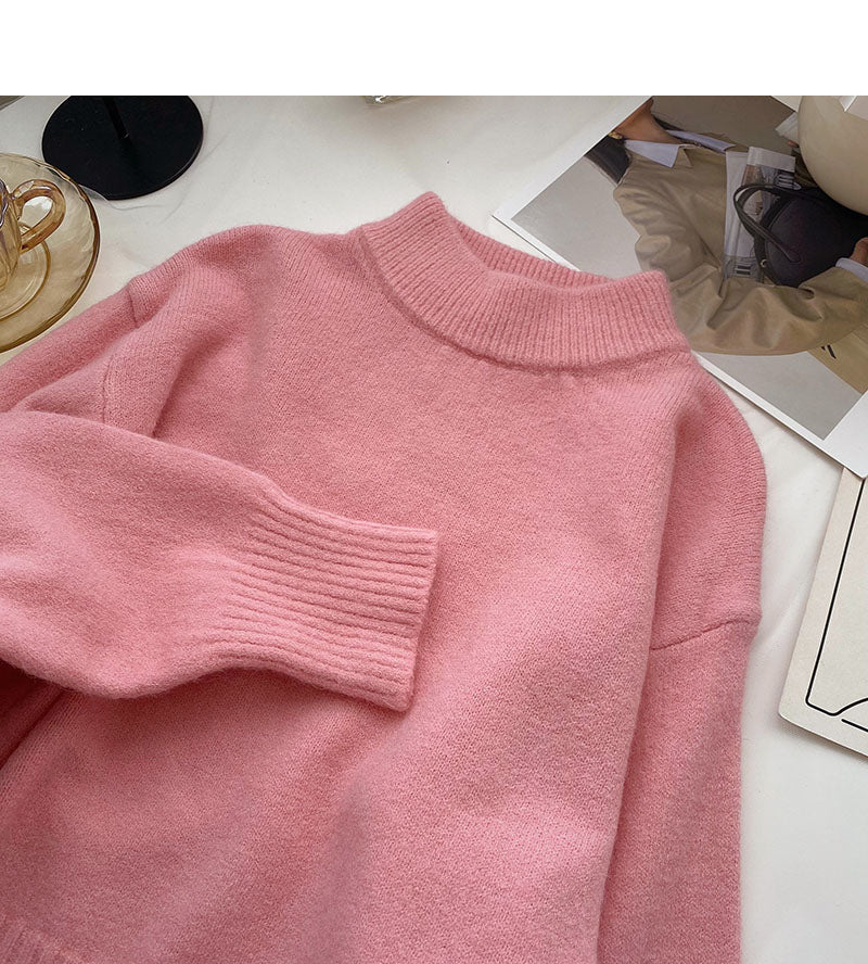 Koreanische Version kleiner Mann, lockeres und vielseitiges Langarm-Pullover-Oberteil 6142