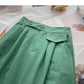 New Korean high waist thin solid color medium and long skirt  5826