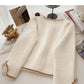Pearl button small fragrance sweater coat  5994