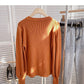 Solider Basic-Pullover Rundhals-Langarmpullover 6146