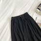 New Korean pocket Harajuku tooling high waist A-line skirt  5673