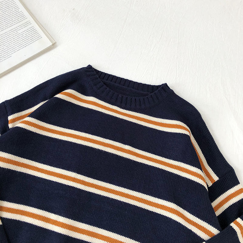 Korean Vintage college style loose and versatile T-shirt  5833