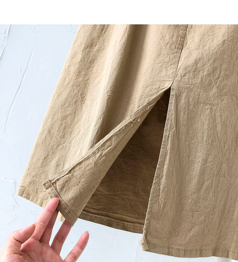Neue koreanische Version der Sen-Serie Retro-Rock mit halbelastischer Taille über dem Knie 5687