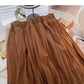 Hong Kong style solid color pleated skirt  5778