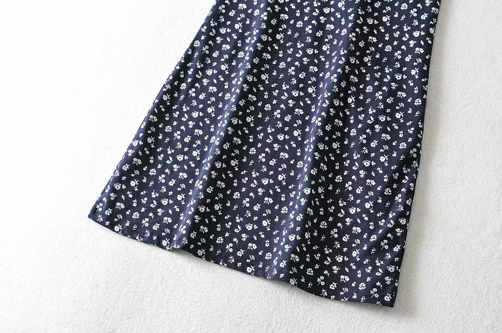 Jupe à bretelles slim pour fille de fleur pastorale rétro française 7027