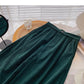 Hong Kong style leisure solid color high waist corduroy dress  5776