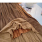 Hong Kong style solid color pleated skirt  5778