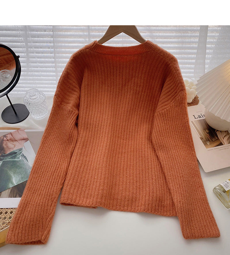 Korean minority design foreign style one button loose top fashion  5935