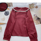 Korean version of exotic age reducing lace doll neck long sleeve versatile top  6353