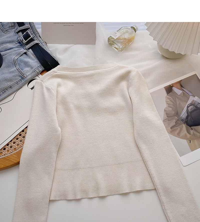 Vielseitiges, schlichtes, kurzes Pullover Top 6620