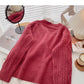 Single breasted Vintage loose V-Neck Sweater Coat  6171