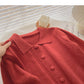 New Korean design sense Lapel slim long sleeve top  5869