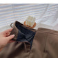 Fashion temperament simple solid color retro A-line skirt  5747