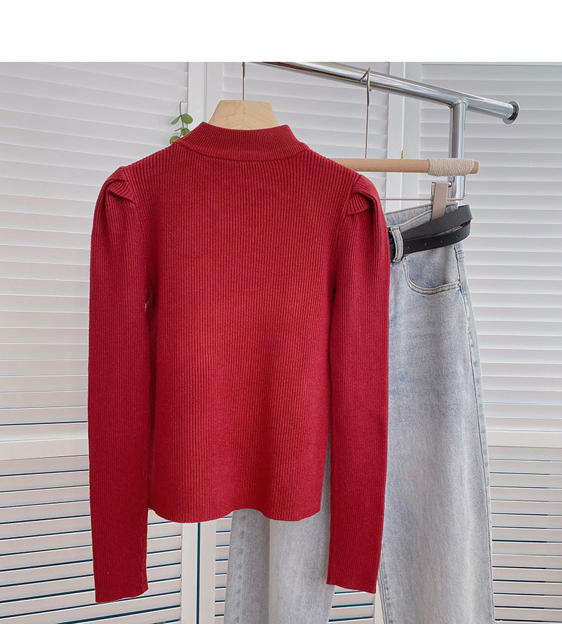 Nail bead hollowed out crew neck Vintage sweater  6468