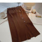 Design Sense, einreihiger, geteilter A-Linien-Schmal-Strickrock 5741