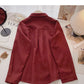 Casual foreign style gentle solid color versatile lace up single breasted top  6351