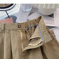 Casual and versatile student A-shaped high waist skirt  5746