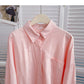 Long sleeve solid color shirt casual loose cardigan top  6426