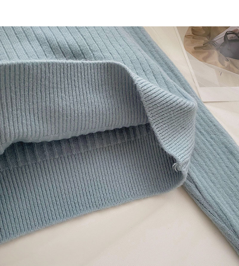 Lazy loose short slim long sleeve Pullover Top  6119