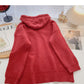 Design sweater tassel drawstring hood loose long sleeve  6083