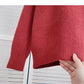 Color contrast doll neck long sleeve Pullover Sweater  6194