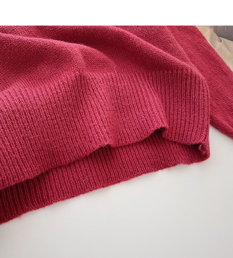 Knitted sweater women's retro fashion versatile  6164