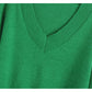 Versatile Soft Knit Long Sleeve V-neck rib knit  7166