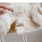Korean thickened loose lamb wool one-piece coat small ox horn button top  6226