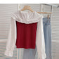 Babykragen Color Blocking Bandage Langarmshirt 6400