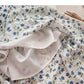 Sweet broken flowers show thin high waist A-shaped medium length skirt  5823